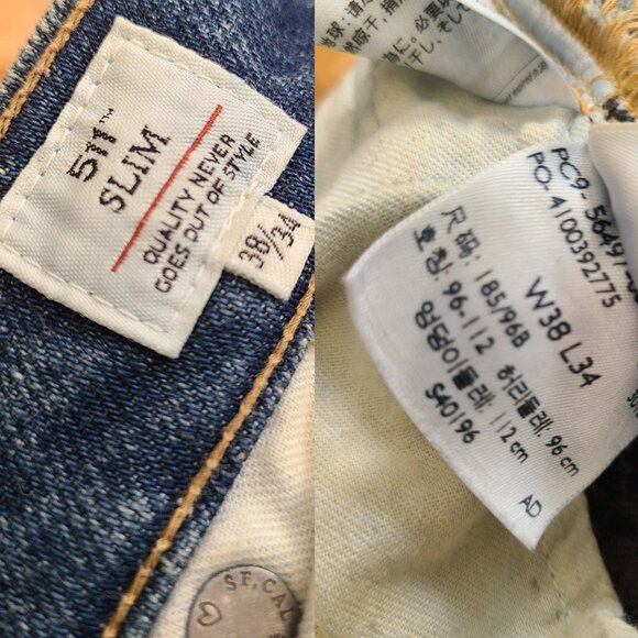 Levi's Made & Crafted 511 Slim Denim Jeans Made in Japan W38 Selvedge Boro - Picture 13 of 16